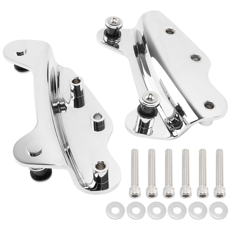 Chrome Motorcycle Detachable Sissy Bar Rack 4 Point Docking Hardware Mounting Kit For Harley Touring Road Glide Road King 09-13