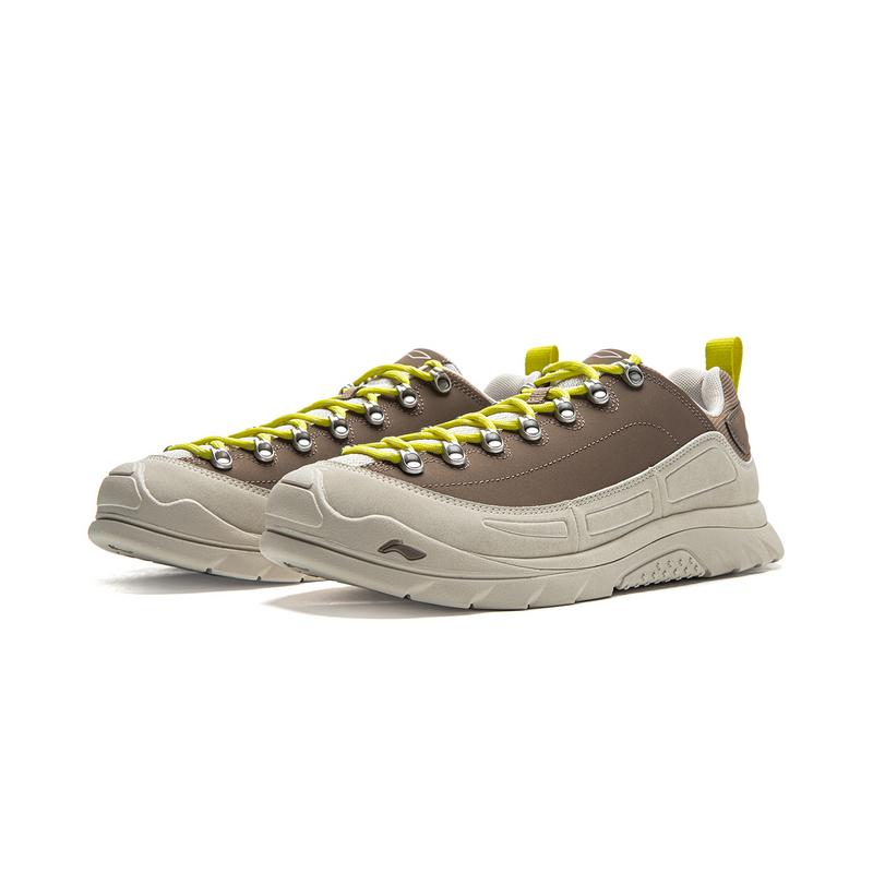 Li Ning CF Модные удобные минималистичные классические прочные легкие низкие кеды для активного отдыха, функциональные, унисекс, коричневые и серые AHCV055-10
