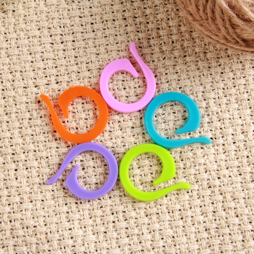 Craft Plastic Sewing Accessory Counting Ring Knitting Tool Locking Stitch Markers Mark Circle