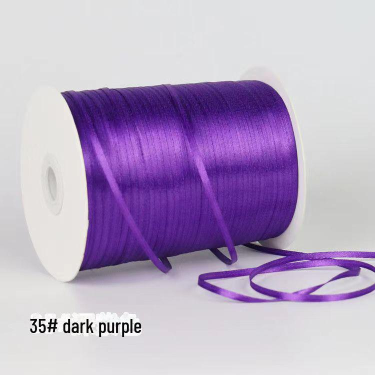 Атласная лента шириной 0,3 см для закладок, аксессуаров для волос и воздушных шаров, а также банта для подарочной упаковки.