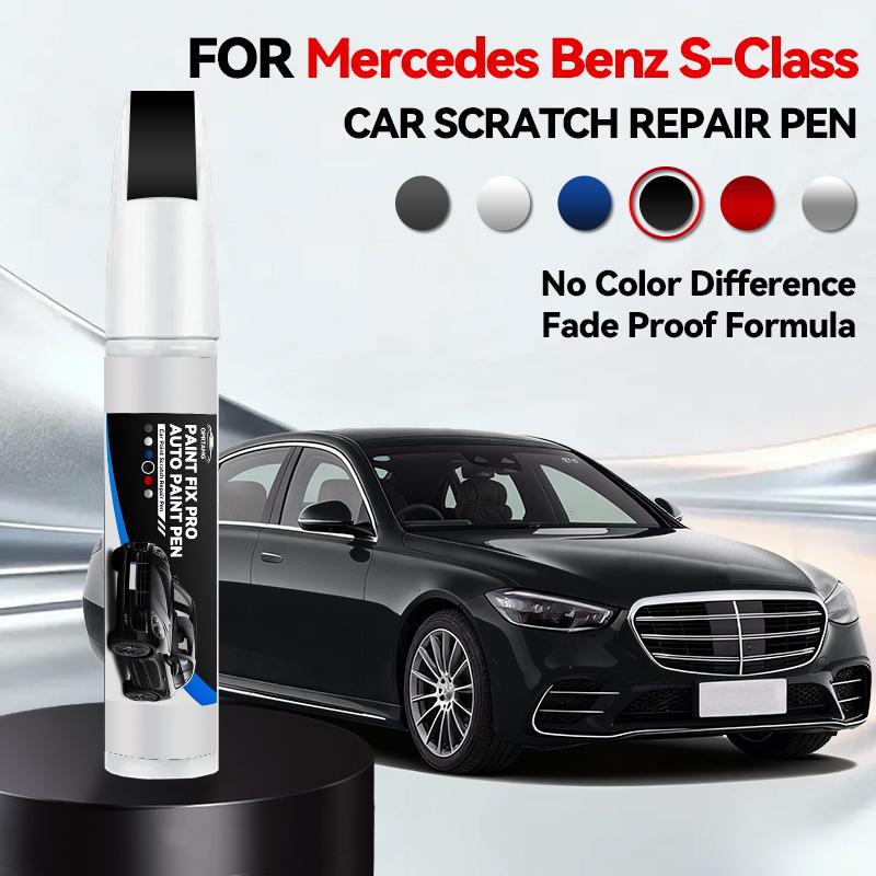 For Mercedes Benz S-Class 1972-2025 W221 W222 W223 Paint Repair Pen Touch Up Scratch Remover DIY Auto Accessories Black White