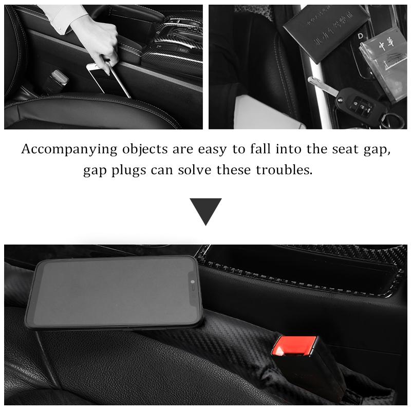 1Pcs PU Leather For Ford Focus Fiesta Ranger Mondeo S-MAX Kuga Mustang Car Seat Gap padding Seat plug Leakproof Pads Accessories