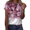 Women's T-shirt Summer 3D Printed Round Neck Short Sleeve T-shirt Women's Tops