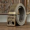 Men's Belt Handmade Heavy-Duty Washed Retro Style Personality Trendy Thickening Genuine Cattlehide Leather Surface Belt Men's Vintage Belt Belt