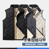 New Winter Men's Graphene Vest with Fleece Large Size Lamb Fleece Warm Outer Wear Vest Sleeveless Vest