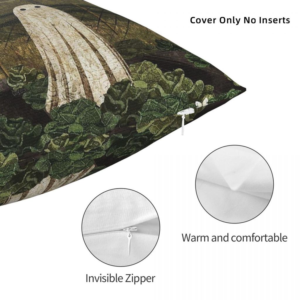 Ghost In The Cabbage Patch Again Square Pillowcase Polyester Linen Velvet Pattern Zip Decorative Pillow Case Bed Cushion Cover