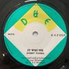 7-дюймовая пластинка BOBBY YOUNG It Was Me DE002 D E records UK Reggae Ska Dub Б/у