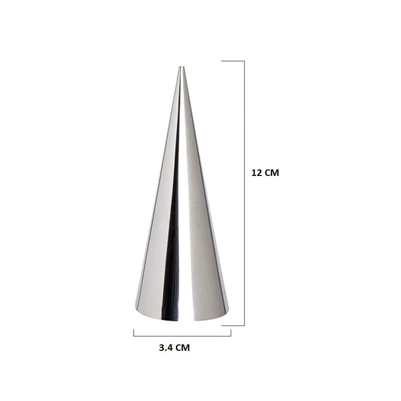 20 Pack Cone Shape Roller Molds 12cm Mini Ice Cream Cone Mold Non-Stick Stainless Steel Pastry Tool