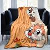 1pc. Autumn Leaves and Acorns Cartoon Blanket, Seasonal Decorative Throw for Home, Soft Flannel Throw Blanket, Versatile & Cozy for Bedroom,
