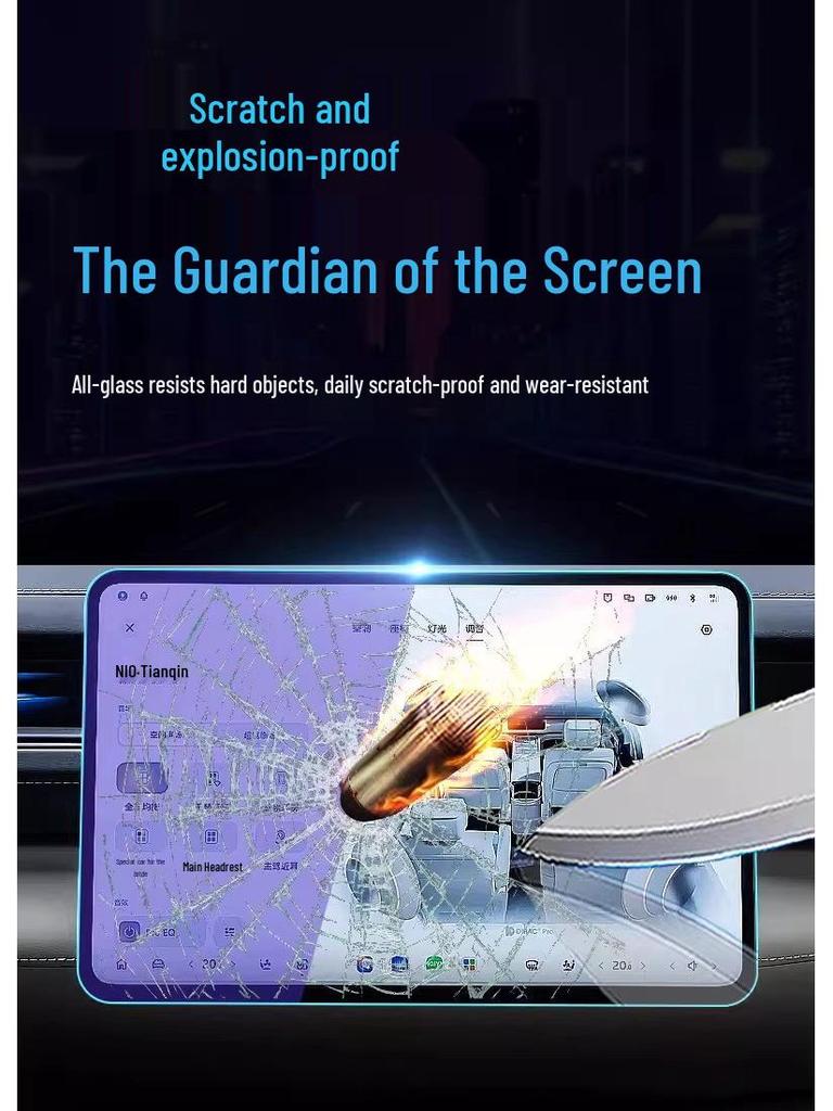Compatible with 26 Nio ES8 models: Center Console Tempered Film, Car Navigation Screen Protector, Display Screen Protector, Instrument Panel Film.