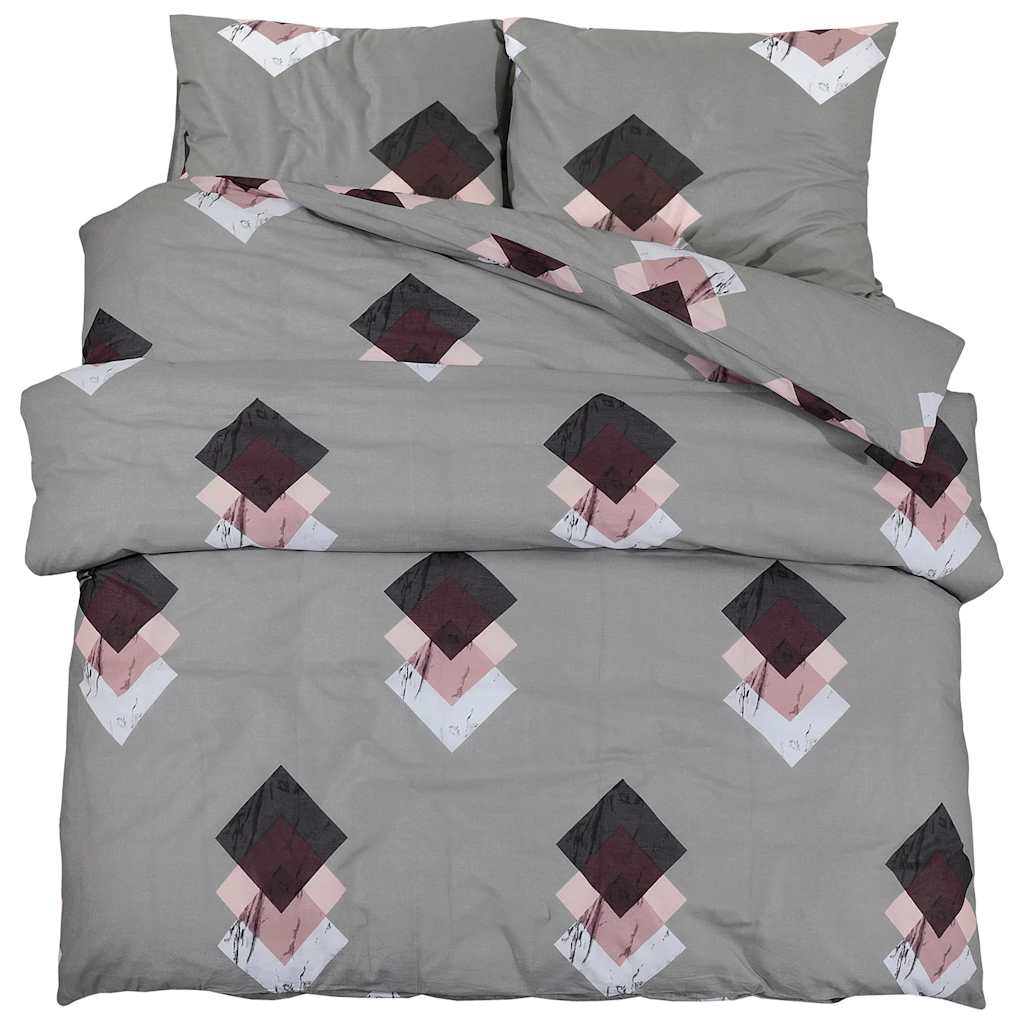 Grey Bed Sheet Set 140 x 200 cm Cotton
