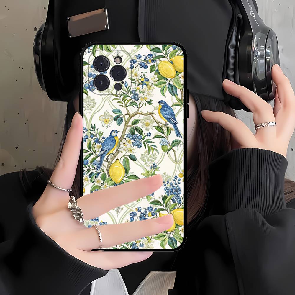 Простой Чехол в Стиле Свежего Лимона Для IPhone 17 16 15 14 11 12 13 Pro Max Plus Mini Мягкая Задняя Крышка