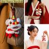 Year of Horse Lion Dance Pendant Cartoon Chinese New Year Gift Unique Lion Dance Keychain  Daily