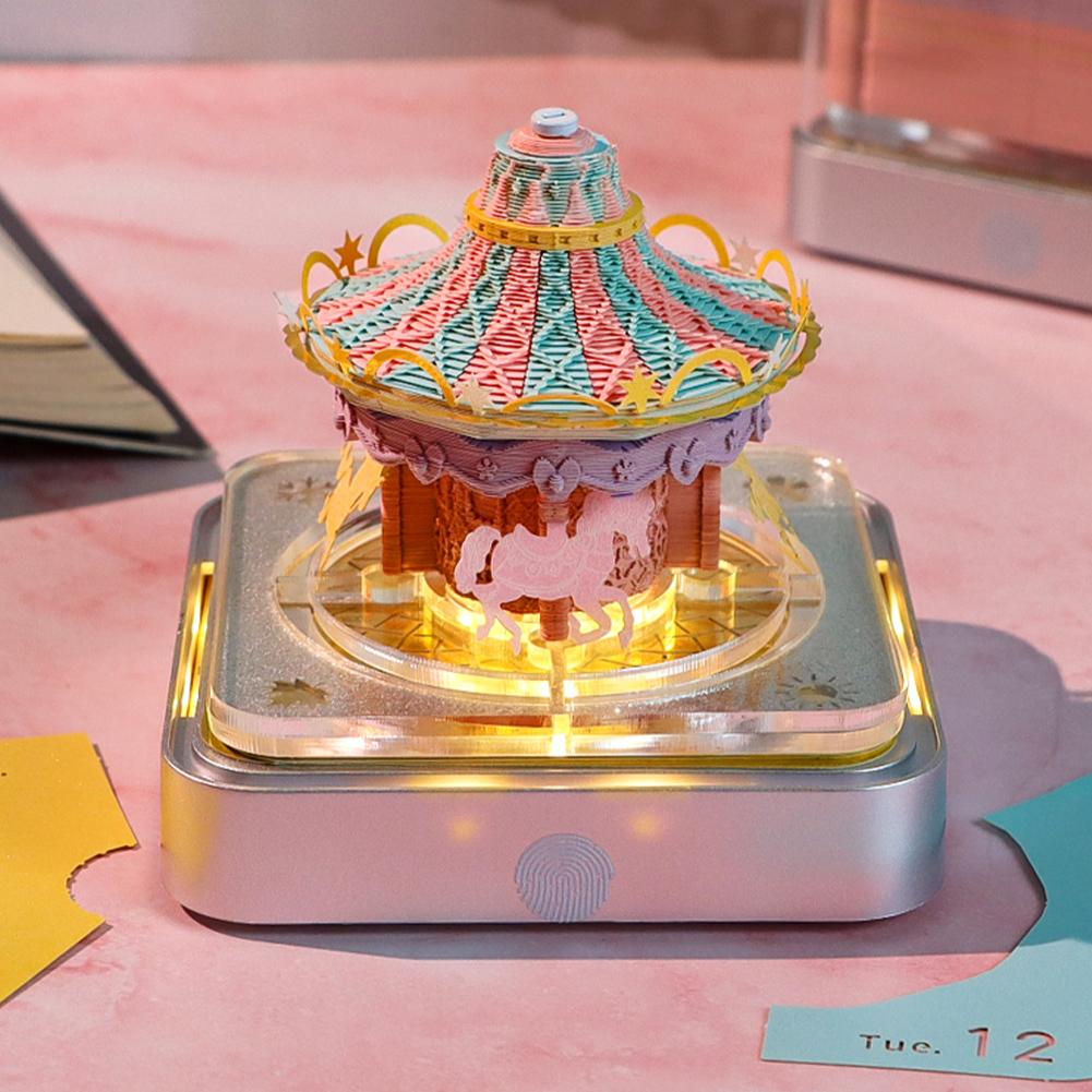 3D настольный календарь 2025 Time Piece Календарь со светодиодной подсветкой Бумажный резной календарь Декоративный блокнот календарь для подарка дому