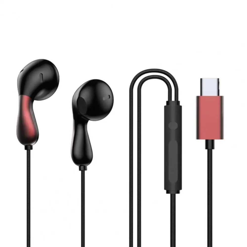 HD Mic Hifi Stereo Headset Noise Reduction Type C&3.5mm Earphones Wired Headphones  Mobile Phone