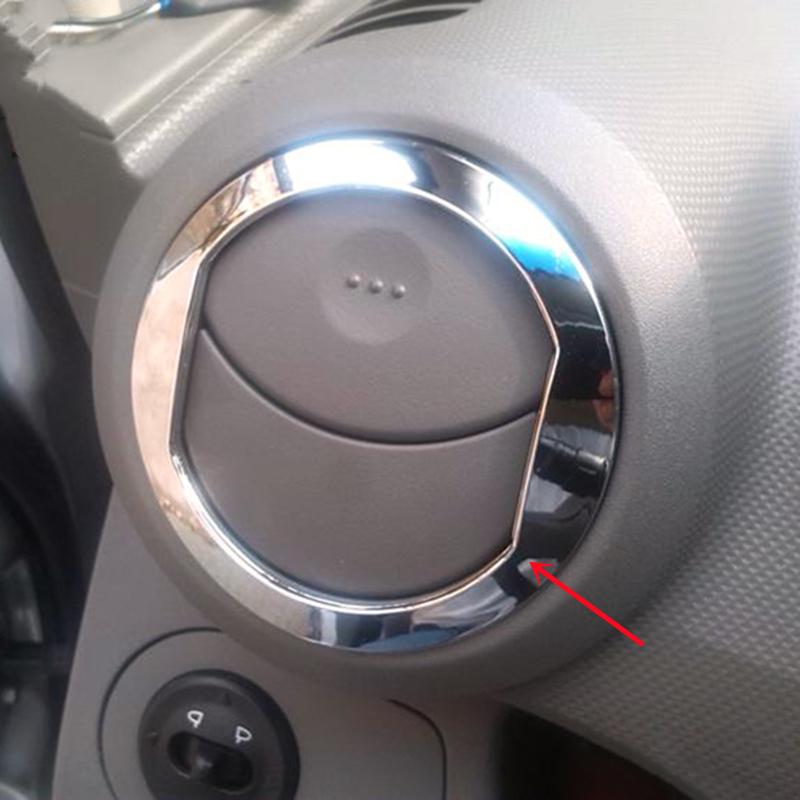2/4 шт. Для Chevrolet AVEO 2006-2013 Хромированная декоративная накладка на вентиляционное отверстие кондиционера Кольцо-облицовка вентиляционного отверстия A/C на приборной панели