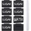 18 Pcs Plastic Basket Bin Label Clip on Removable Basket Label Clip with White Chalk Markers for Kitchen Pantry Storage Fabric Box Hanging Bin