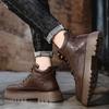 Модные повседневные кожаные мужские ботинки Модный ретро-стиль для отдыха, бизнеса, вечеринок, прогулок на улице, на толстой подошве, офисная обувь