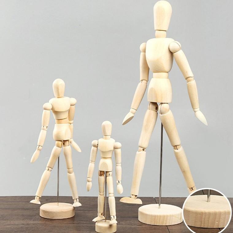 12" (30CM) Wooden Jointed Mannequin - Art Model & Home Decor