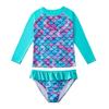 Swimsuit for Girls Two Piece Unicorn Mermaid Swimwear Child Long Sleeves Toddler Infant Baby Girl Bathing Suit Rash Guard Kids