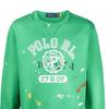 Polo Ralph Lauren Ss22 Логотип Буквы Цифры Печать Круглый вырез Пуловер Толстовка Мужская толстовка Зеленый 710865024-001