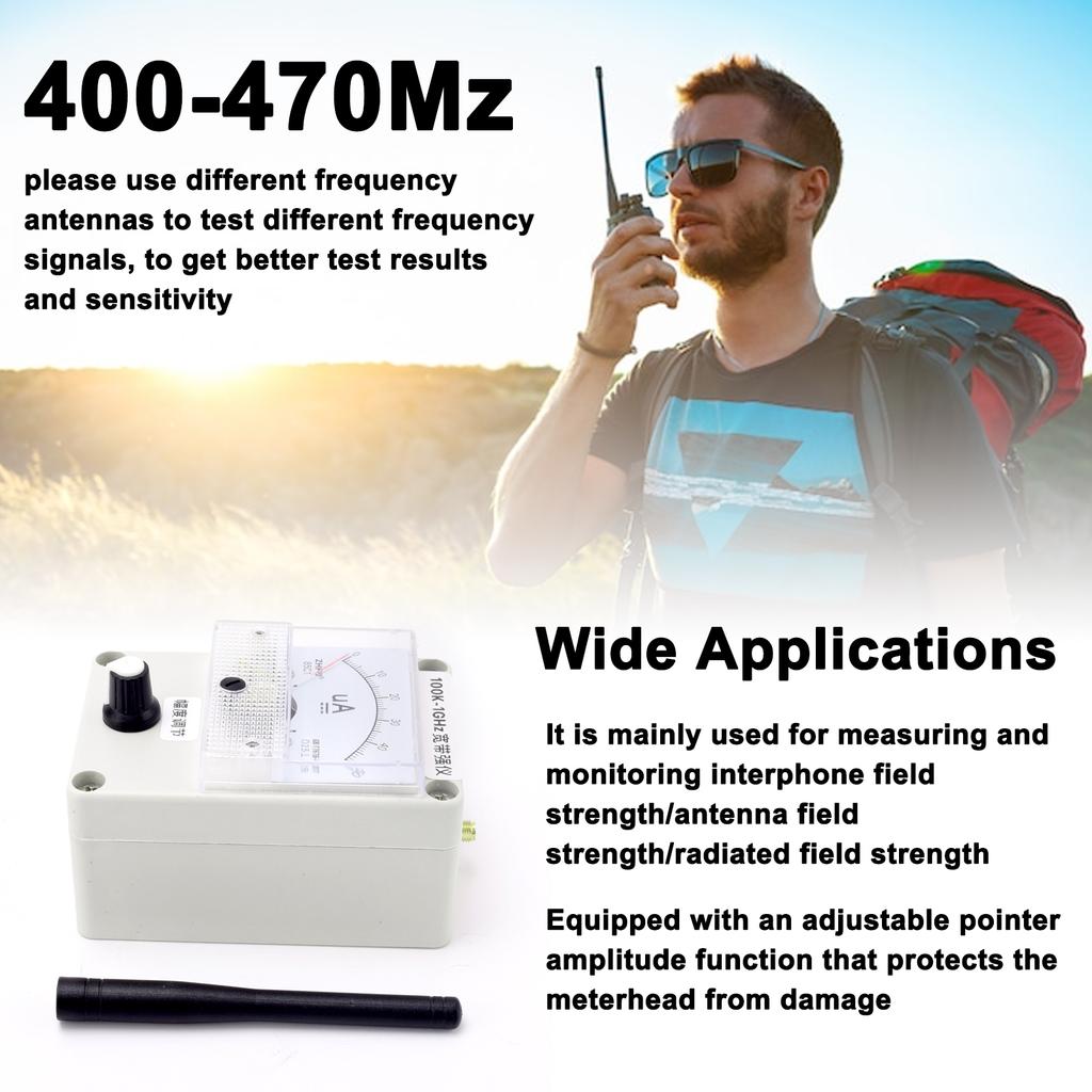 Измеритель напряженности поля с полосой пропускания от 100 кГц до 1 ГГц, высокочувствительный индикатор интенсивности поля с