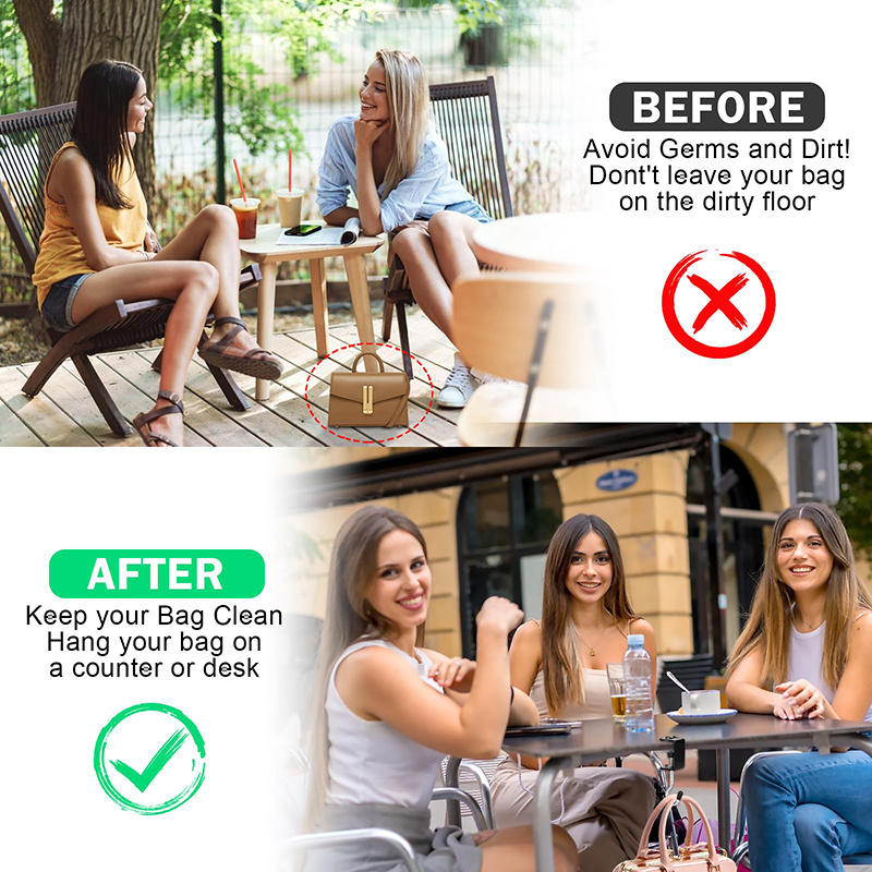 Студенческий крючок для стола Съемный и без сверления Вешалка для рюкзака для края стола Организация общежития и класса