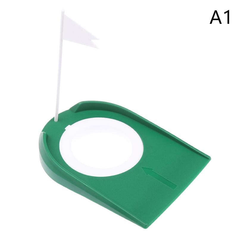 Тренажер для гольфа в помещении с лункой, паттер с флагом, тренировочное приспособление для игры на лужайке, домашнее учебное приспособление для игры во дворе, регулируемое отверстие