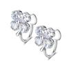 Clover Ear 925 Suitable for Metal Platinum Popular Gift for Women [Glam Jewelry] Four-leaf Earrings, Cuffs, Silver, Allergies, Finish, Zirconia,