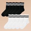 10-Pair Value Pack of Women's Cotton Striped Ankle Socks Stylish Comfortable Durable Women Socks
