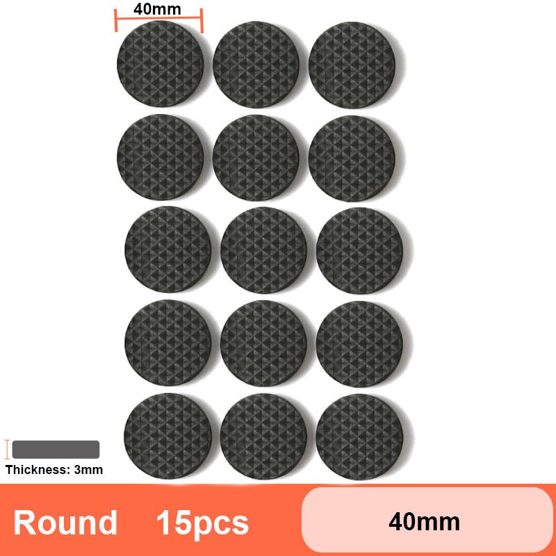 Rubber Pads For Chair Legs 1-24pcs Anti Slip Mat Bumper Damper Non-Slip Round Square Self Adhesive Table Feet Protector Hardware