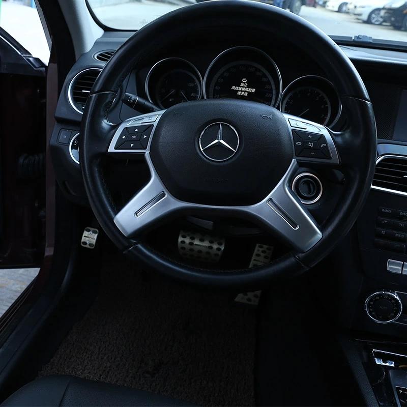 Углеродное волокно для Mercedes Benz C Class W204 C180 C200 2011-13 CarABS, декоративная отделка рулевого колеса E ML GL Class W212 X166