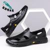 Summer New Men's Leather Sandals Breathable Men's Shoes Dad Non-slip Soft-soled Casual Shoes Cross Sandals