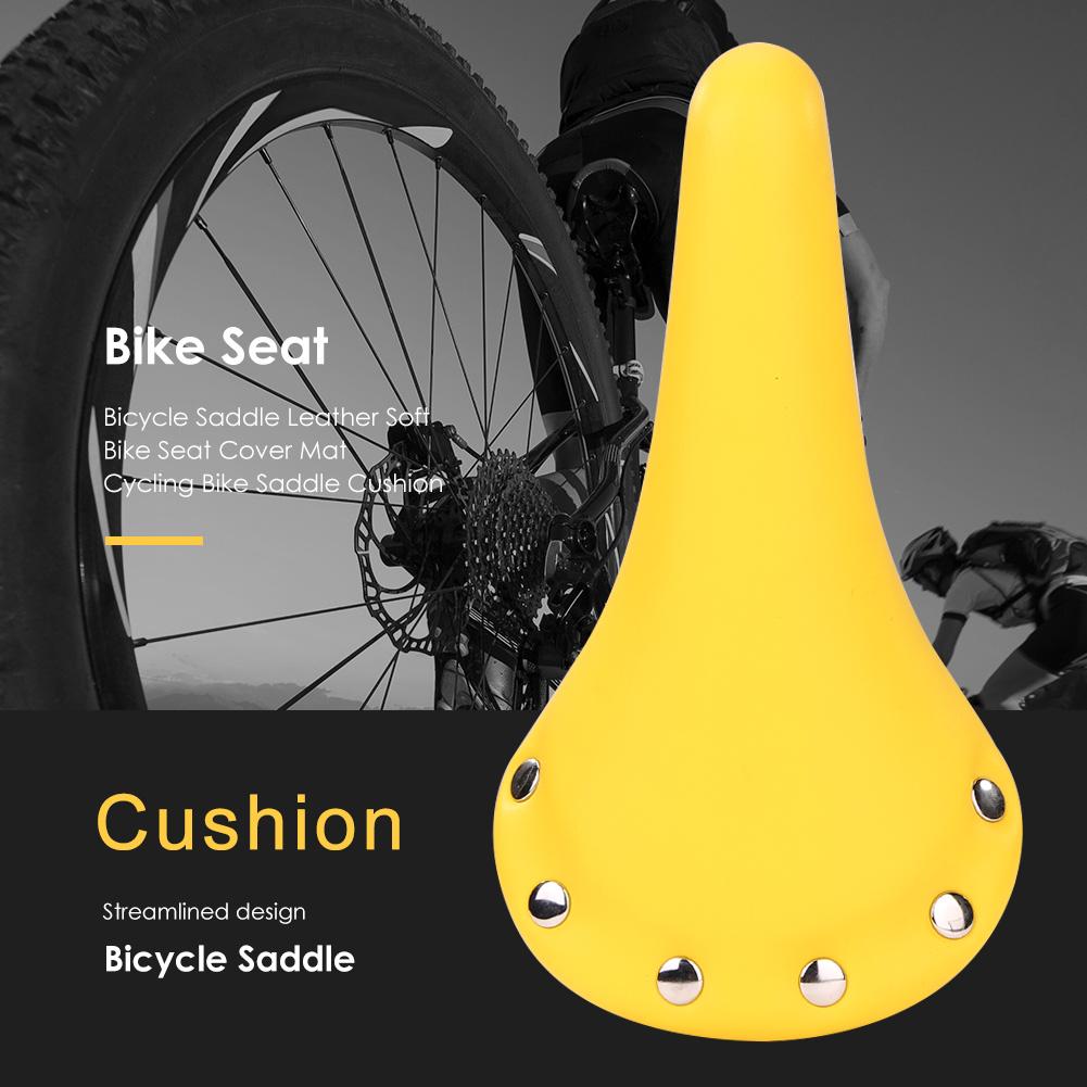 Велосипедная ударопрочная подушка Велосипедное сиденье Седло MTB Горный Дорожный Велосипед Кожаное для Наружного Велоспорта Развлечения