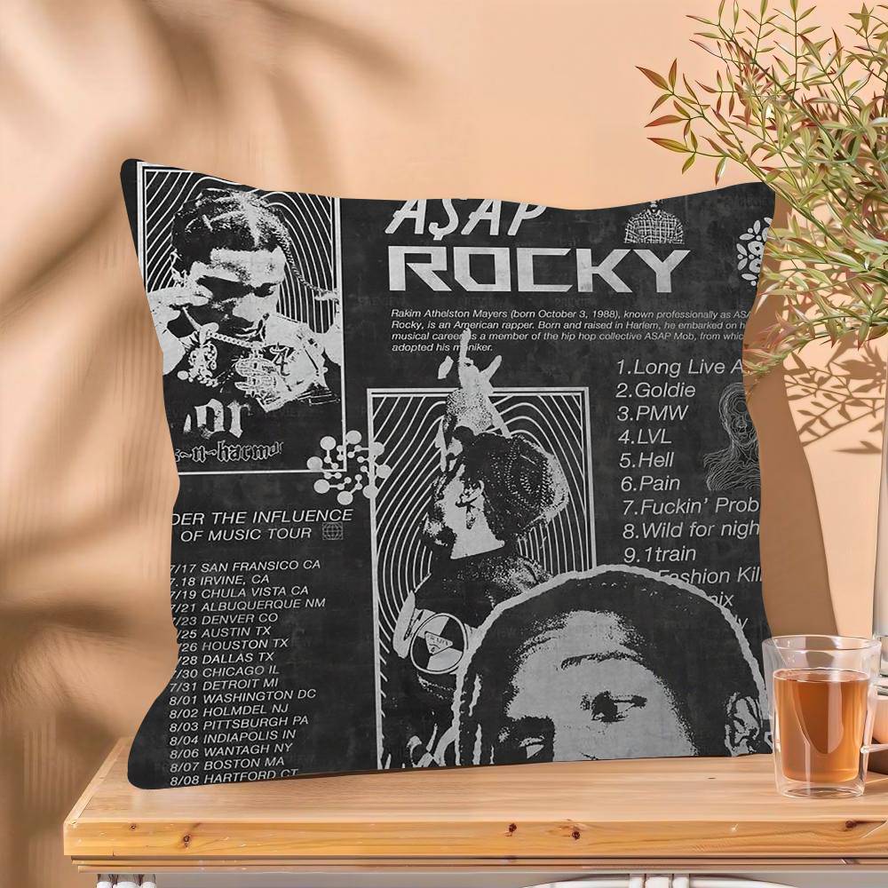 ASAP Rocky Тестирование Live Love DMB Список треков Полиэстер Диванные подушки Декоративные подушки для дивана Украшение для дома Наволочка