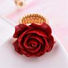 New Fashion Adjustable Wedding Party Resin Statement Carved Rose Ring