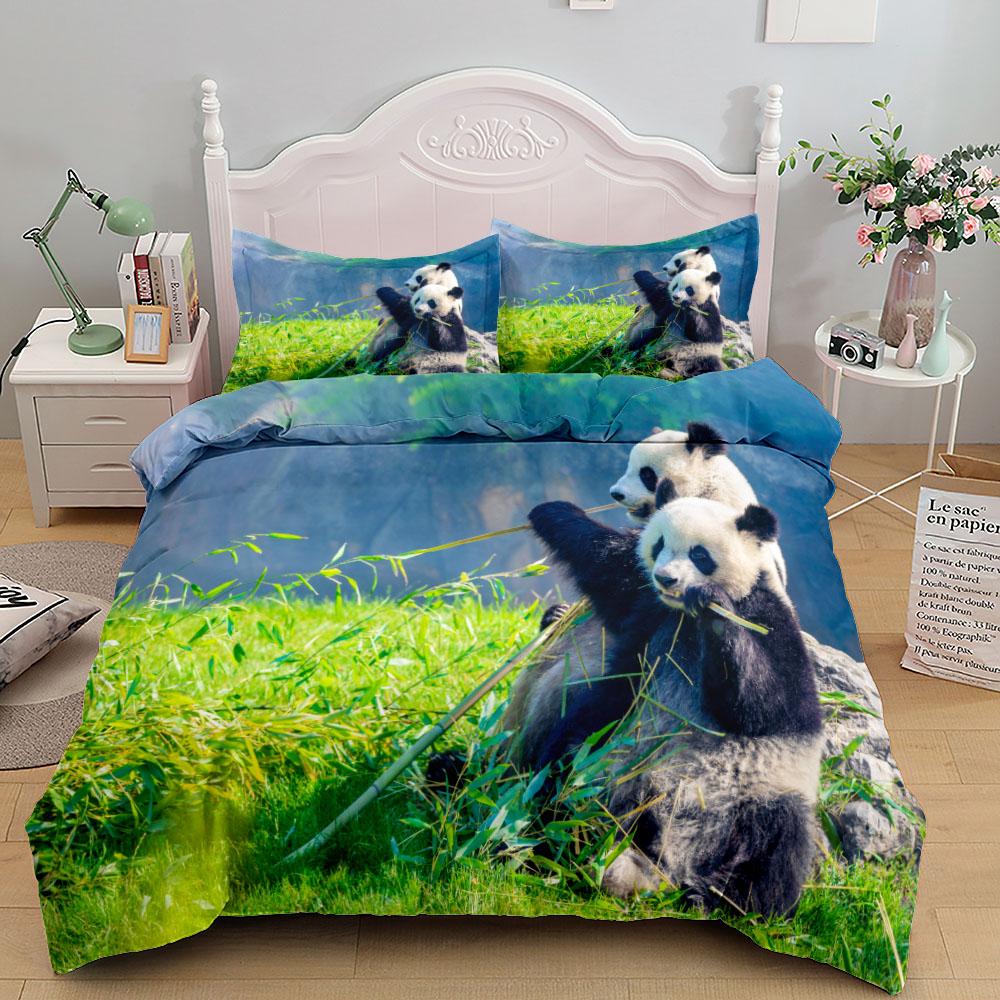 Комплект постельного белья Ink Splash Giant Panda King Queen Double Full Twin Single Size
