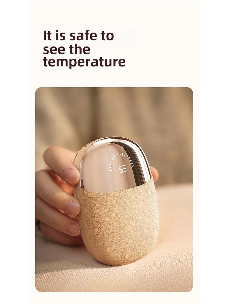 Двусторонняя перезаряжаемая плюшевая грелка для рук - портативное самонагревающееся устройство