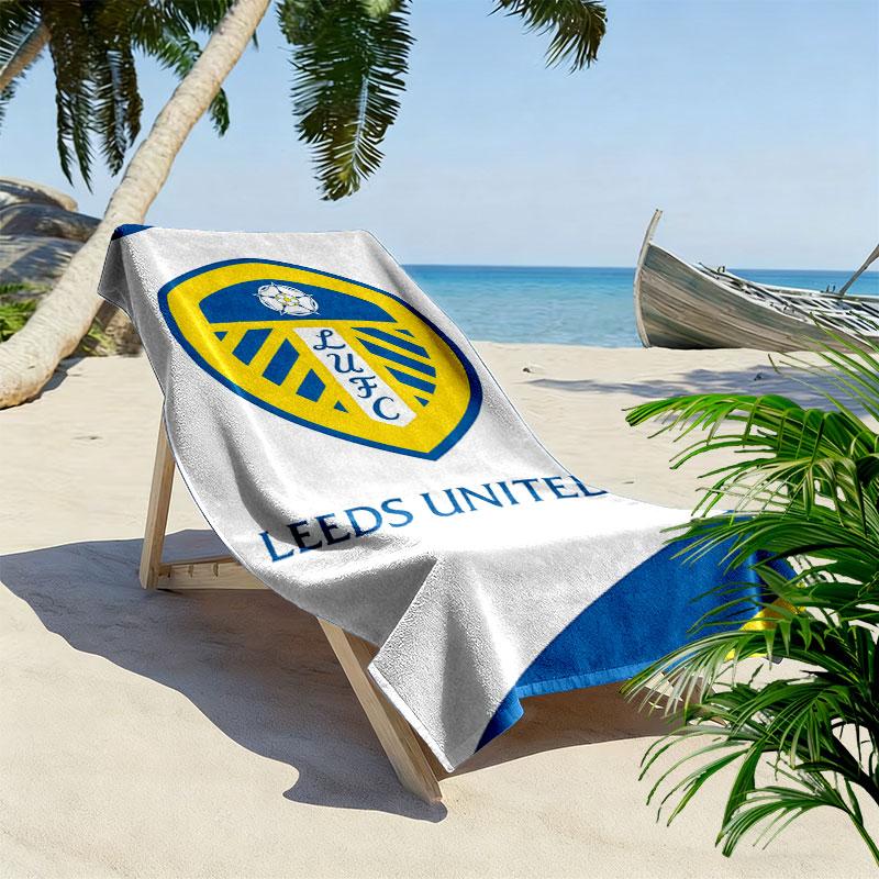 Пляжное полотенце с логотипом LUFC, большое, мягкое, быстросохнущее, для пляжа, кемпинга, плавания