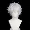 White Anti-upturned Synthetic Short Hair Wig Cosplay Anime Wig Anime Reality Show Wig