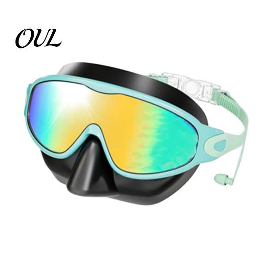 Children Swimming Goggles Clip-On Swim with Case, 180 Degrees Wide View Anti-UV Training Pool Goggles, No Leakage Anti-Fog Eyewear for Adults