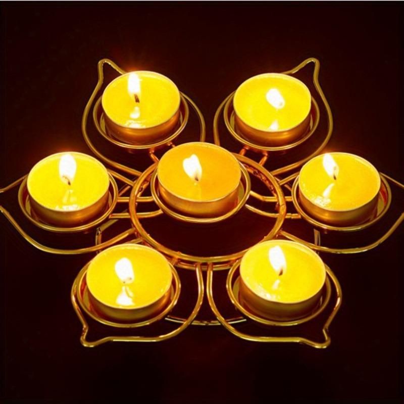 1 шт. Подсвечник для лампы «Лотос», домашний вечный светильник для Будды, семизвездочный подсвечник для масляной лампы, подсвечник