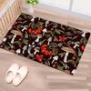 Mushroom Rug Area Rug Floral Carpet Housewarming Gift Jungle Rug Kitchen Rug Soft Thin Rug Washable Rug Bathroom Mat Nursery Rug