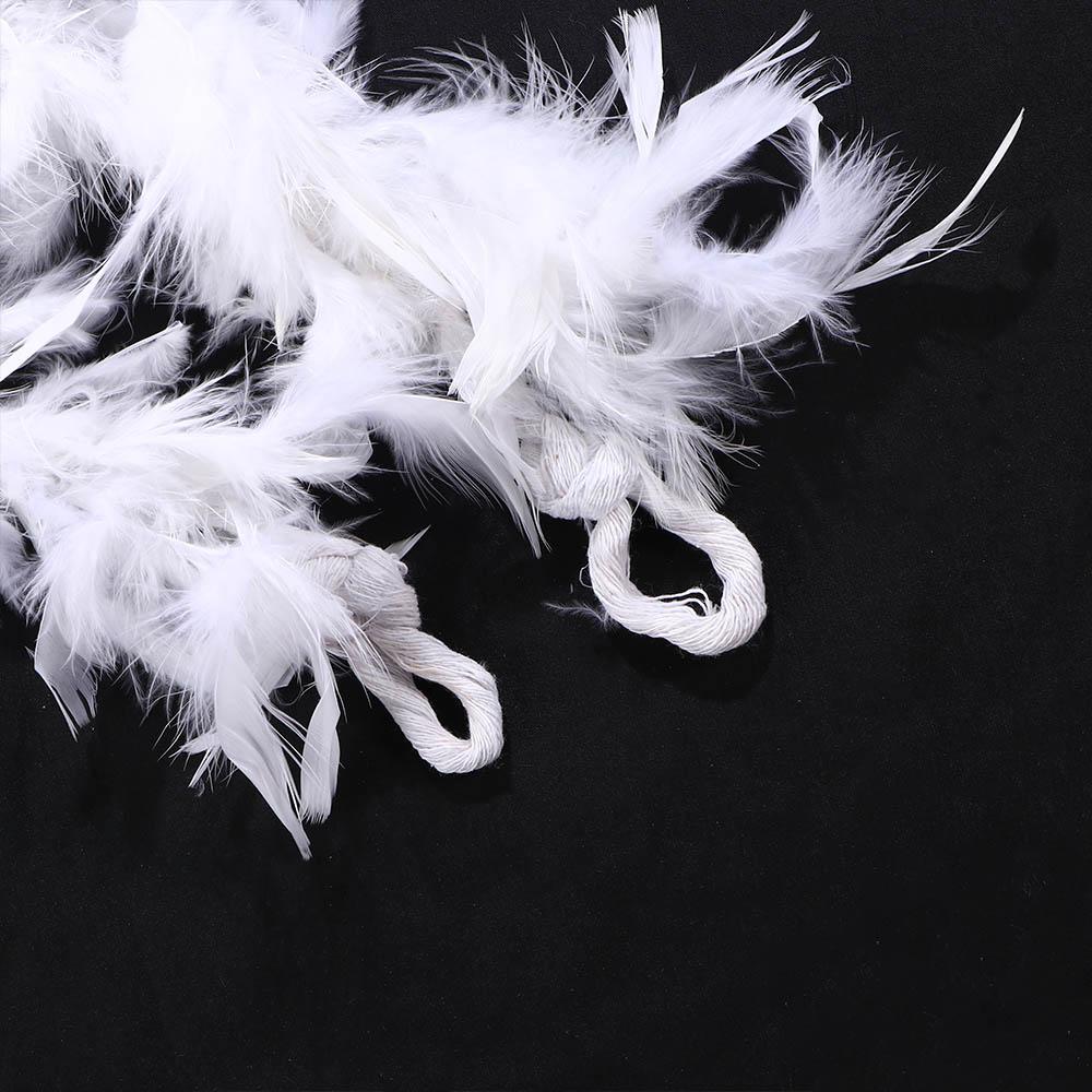 Chandelle Fluffy Shawl Scarf Ribbon Garland White Feather Boa Dress Up Costume Christmas Decoration