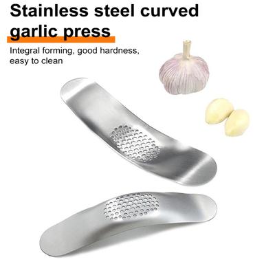 Чеснокодавиалка из нержавеющей стали чеснокодавка мясорубка можно мыть в посудомоечной машине ручная изогнутая