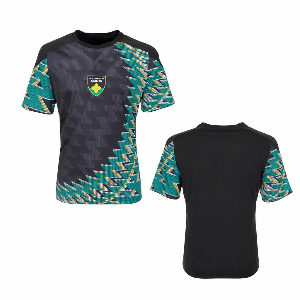 Регбийная футболка Northampton Saints 2026/27, Унисекс, Сетчатая, Дышащая, Спортивная футболка, Мужская, Оверсайз, Быстросохнущая, Летний топ для тренировок