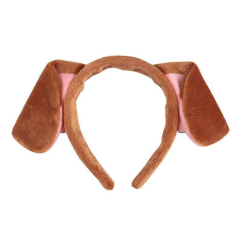 2 Pack Dog Ears Headband Furry Puppy Ears Hair Hoop