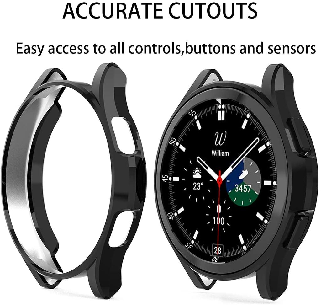 Чехол для Samsung Galaxy watch 4/5 44мм 40мм 46мм 42мм аксессуары Покрытый ТПУ Бампер крышка Защитное стекло Galaxy watch4 classic
