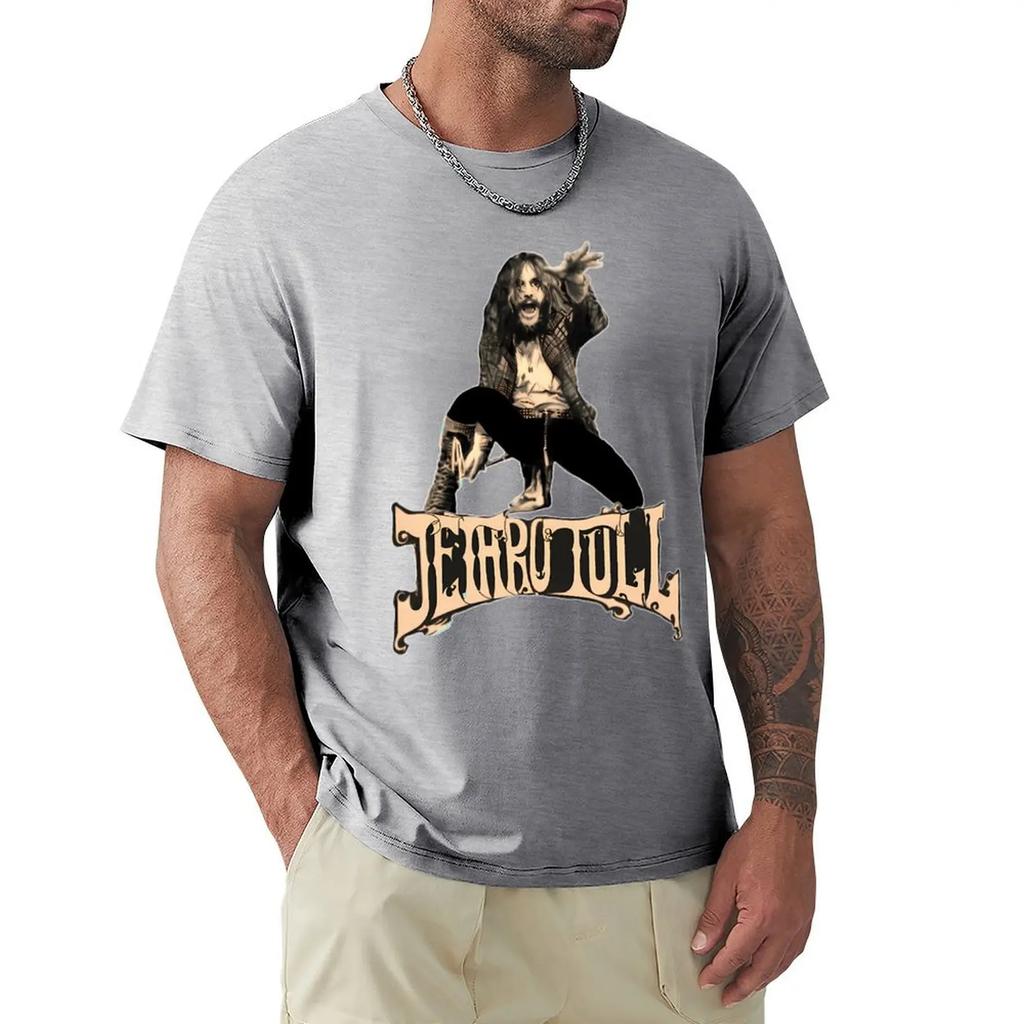 Jethro Tull Bouree jeth T-shirt korean fashion customs vintage blanks clothing