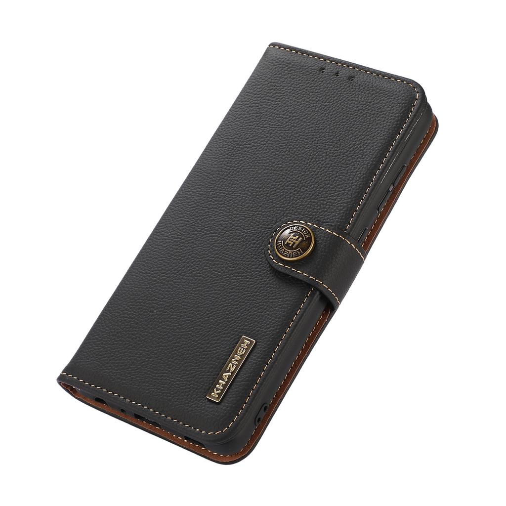 KHAZNEH For Motorola Moto G85 5G/S50 Neo 5G Case Genuine Cow Leather Wallet Phone Cover